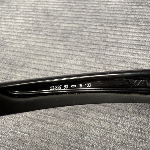 Oakley Valve Sunglasses Frames Polished Black 12-837 60-16 133 Mens Sport Wrap - Picture 7 of 15